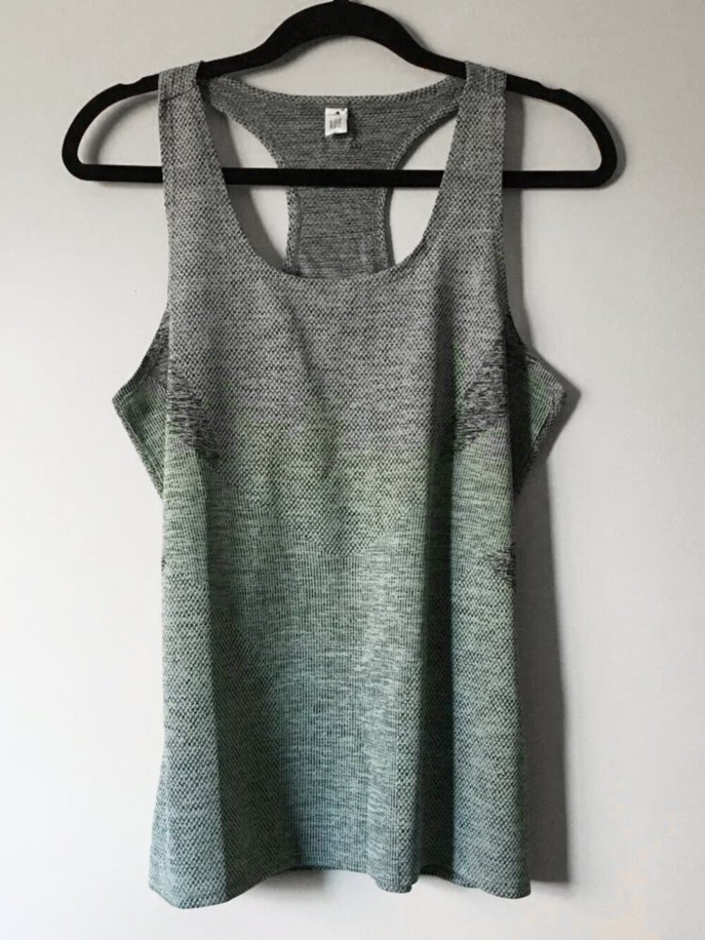 Adidas Grey Heathered Racerback Mesh Workout Tank Top